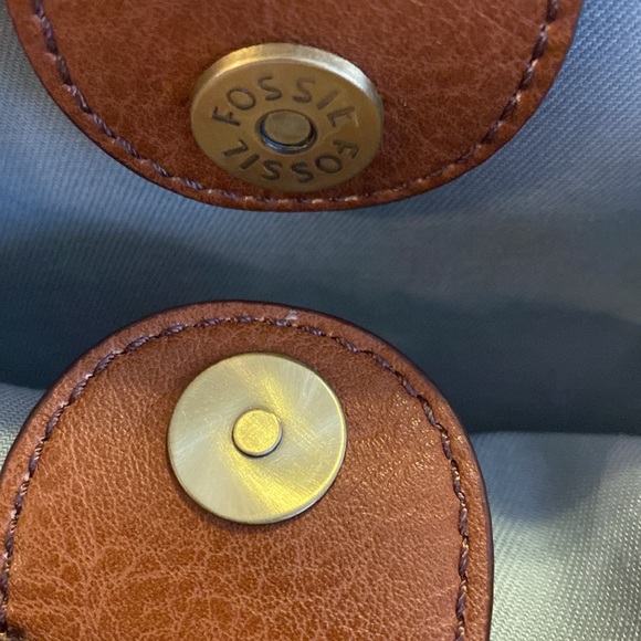 NWOT~2 PC.~FOSSIL Rachel multi~color Coated Canvas with Leather Trim and Straps - Picture 11 of 13